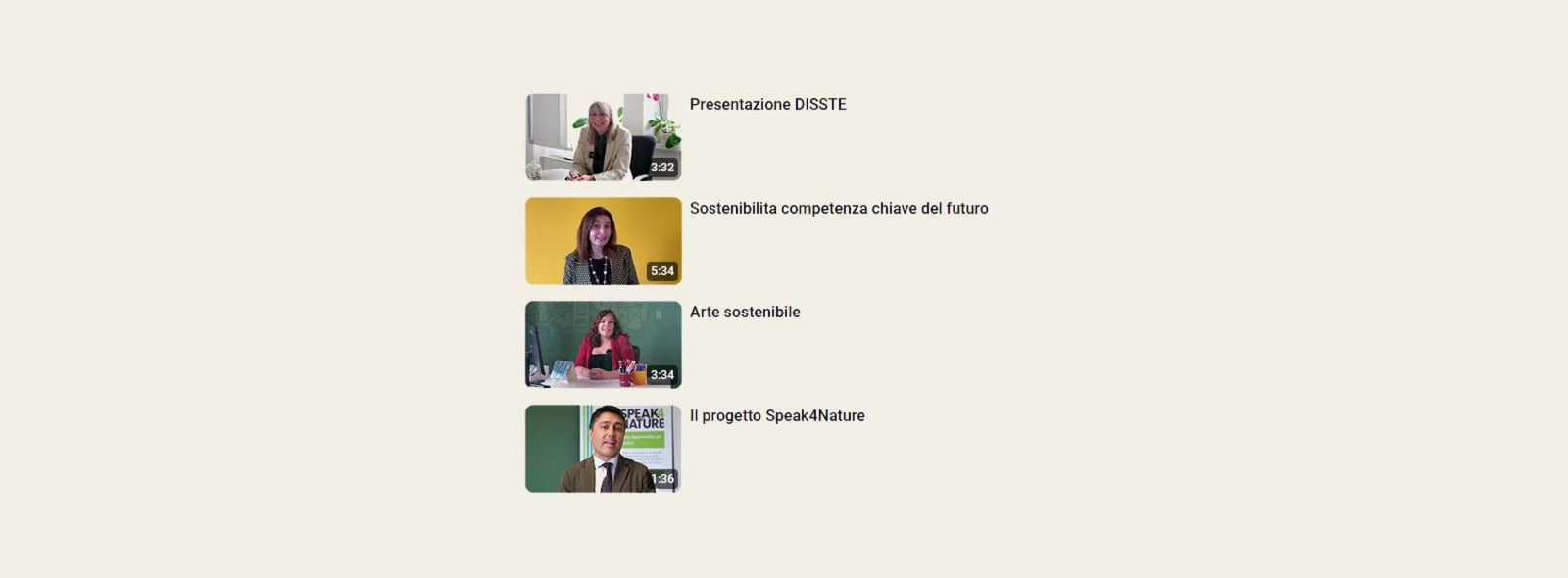 Il DISSTE si presenta in quattro video